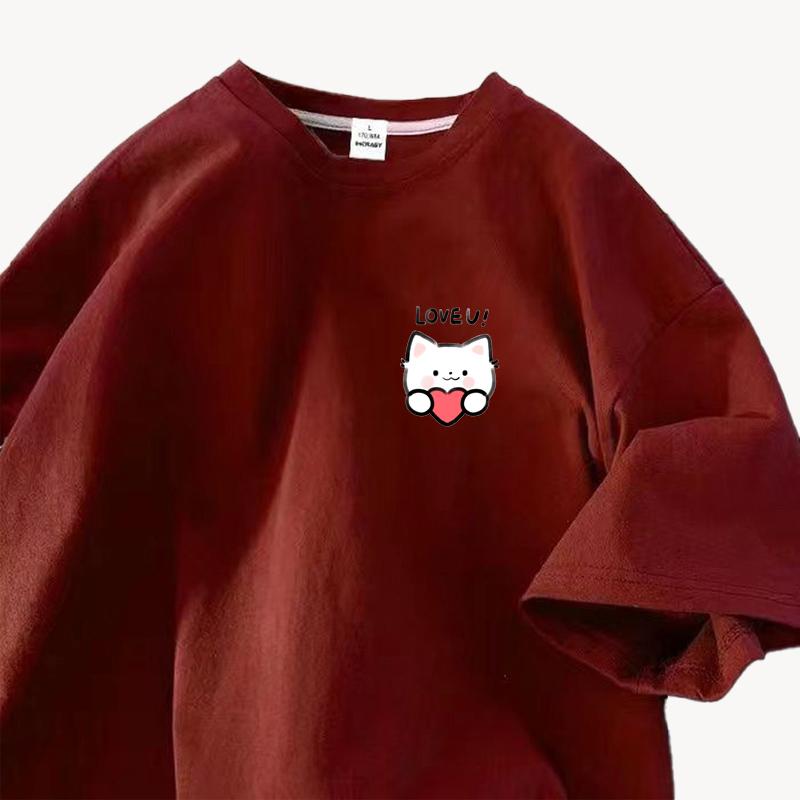 

Повседневная хлопковая футболка с коротким рукавом Женские топы 2025 Лето Новинка Женская свободная белая Женская одежда 3XL