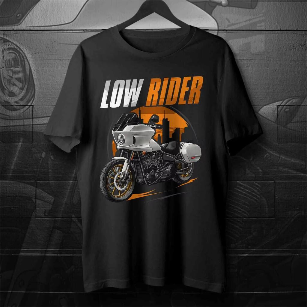 Moto Tričko s kulatým výstřihem a krátkým rukávem Letní ležérní Pánské tričko Retro Americký motocykl Low Rider ST Sportovně-turističtí jezdci Tričko