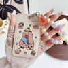 Cute Capybara Card Holder Leather Bag Pendant Student Meal Card Double Card Slot Bus Card Protective Cover Gift