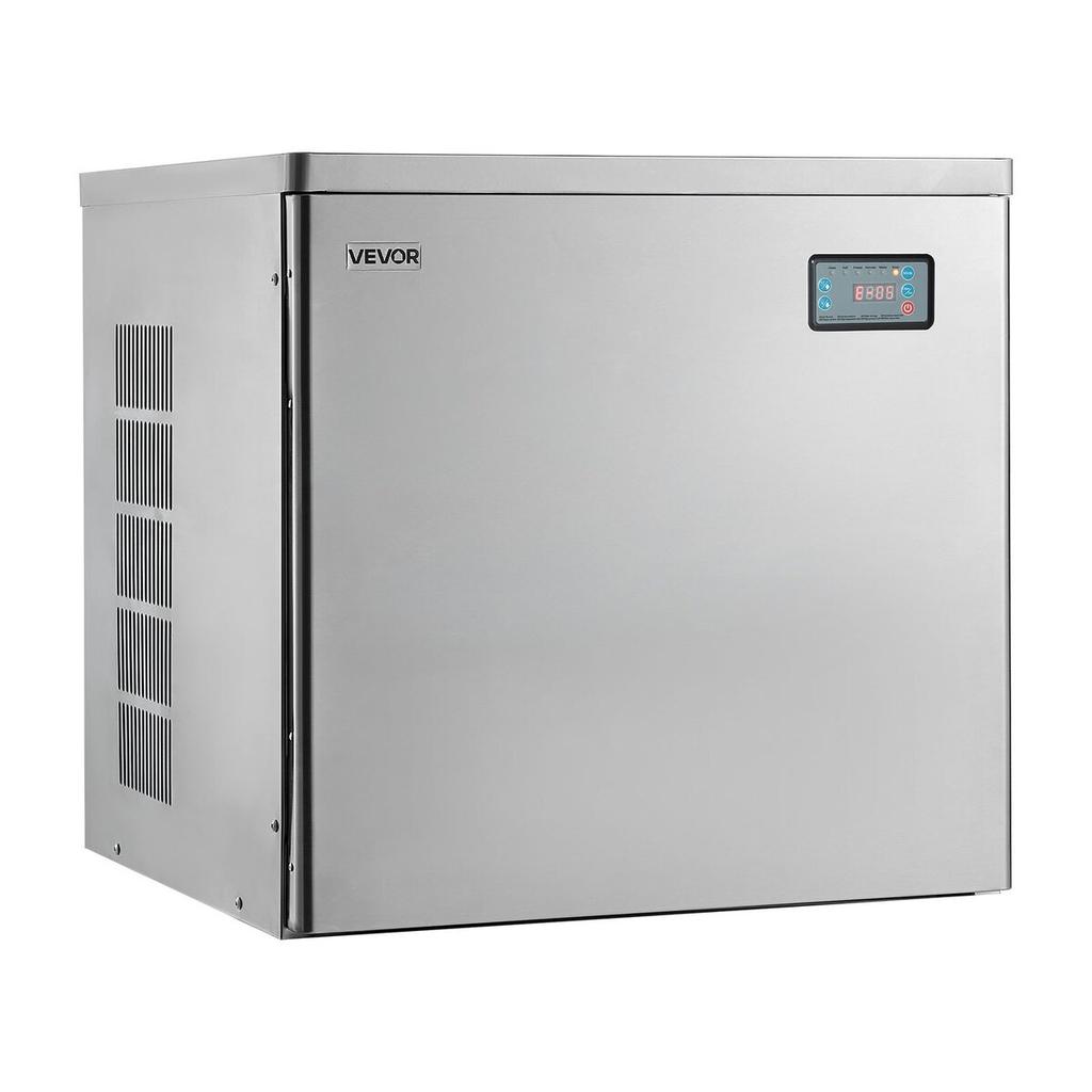 Commercial Ice Maker Machine - Head, 204 kg/Day Stainless Steel Ice Machine with Scheduled Ice-Making, Self-Cleaning, Adjustable Thickness, Ideal for