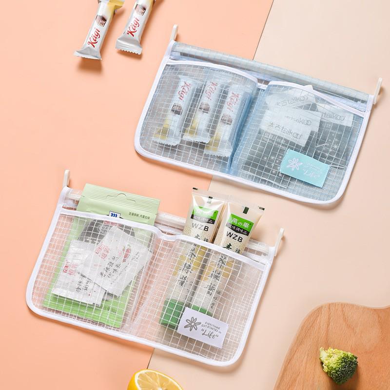 Multipurpose Refrigerator Hanging Mesh Storage Bag for Kitchen Organization