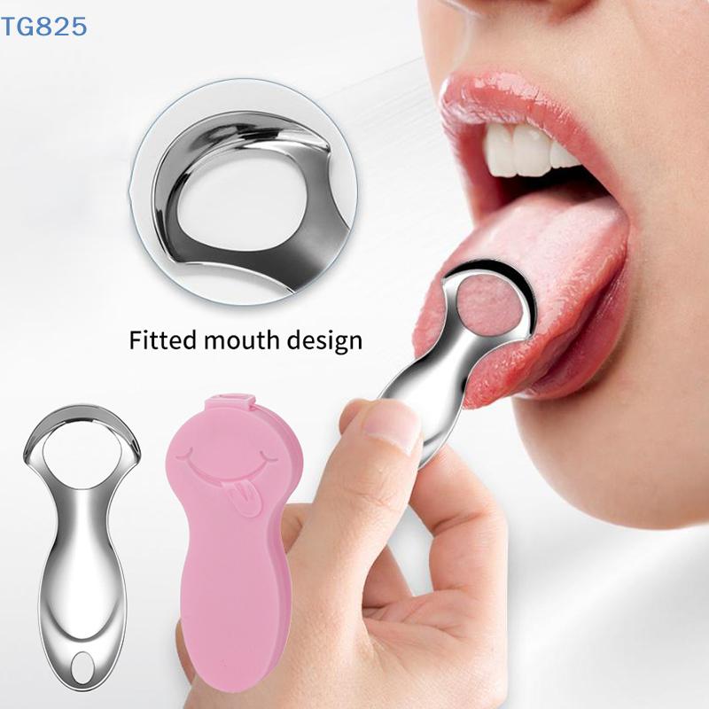 An An Mini Tongue Scraper Cleaner Scrapers Brush Tool Metal Mouth Scraping Cleaning Adults Breath Tounge Dental Bad For Care