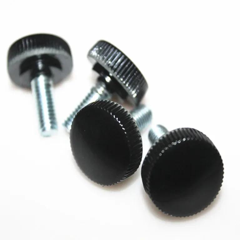 4.8 Grade carbon steel Screw Screw Bolt M3 M4 Metric Male x 6-35mm Thread Legnth With phenolic plastics knurling Head