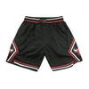 Bulls Retro Embroidered Drawstring Cropped Basketball Shorts Training Shorts