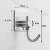 Traceless 304 Stainless Steel Adhesive Hook for Bathroom & Kitchen