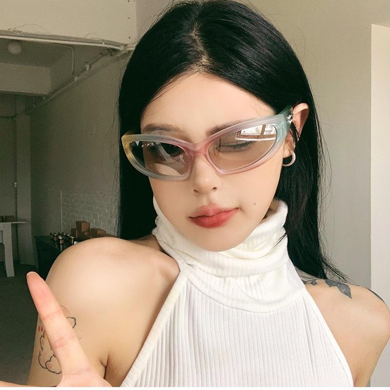 Jennis Sunglasses, Women'S And Men'S Outdoor Riding Fashion Men'S And Women'S Sunglasses Y2K Catwalk Punk Korean Tide
