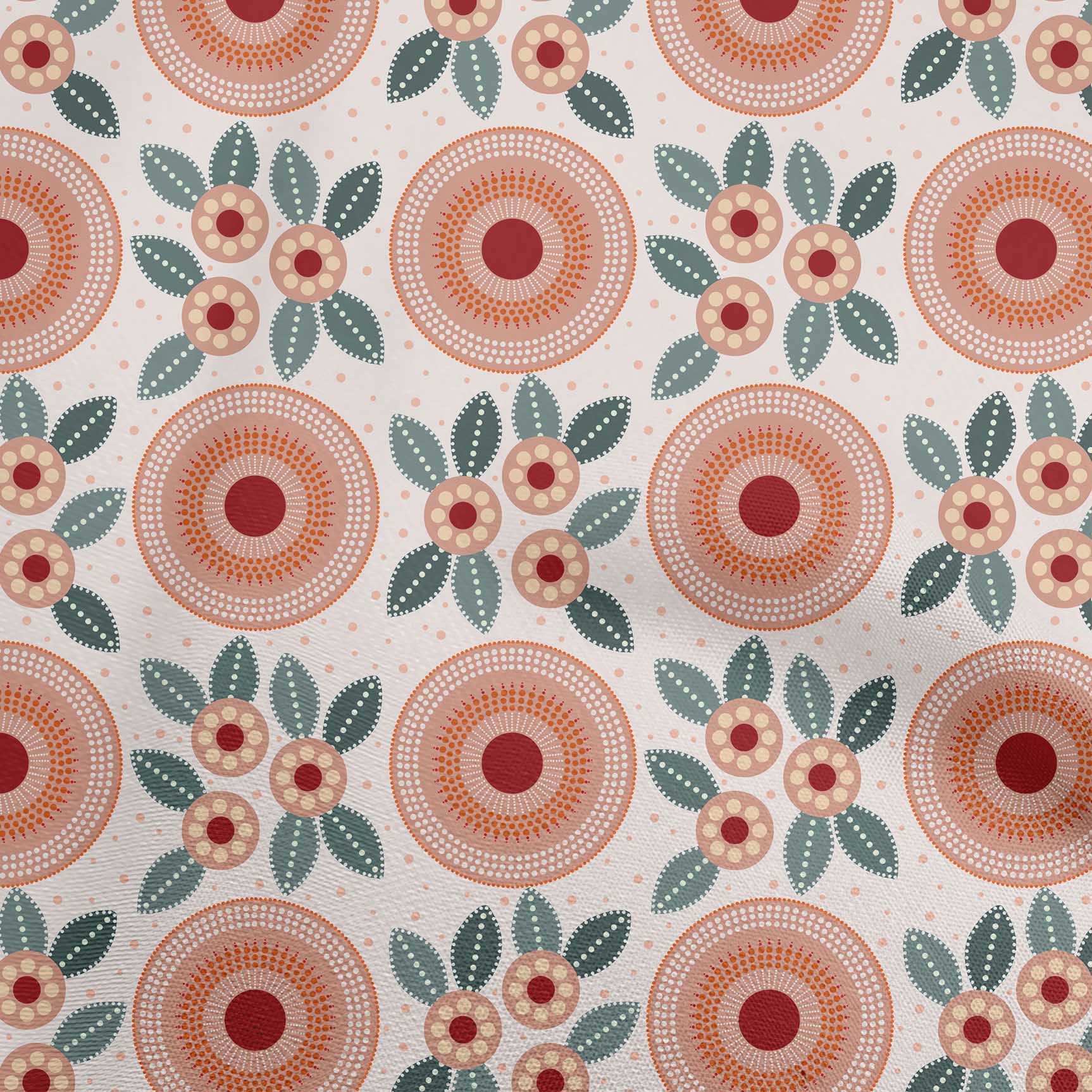 

oneOone Cotton Poplin Brown Fabric Dotted Floral Fabric For Sewing Printed Craft Fabric By The Yard 42 Inch 42 Inch Wide - Viscose Chiffon помаранчевий