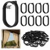 Mosquito Net Hooks 50/100Pcs Plastic Gazebo Curtain Hook, Heavy Duty Netting Black Track for Outdoor Hotel, Accessories