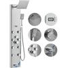 Shower Panel System, 6 Shower Modes, Digital Display Shower Panel Tower, Rainfall, 8 Massage Jets, Tub Spout