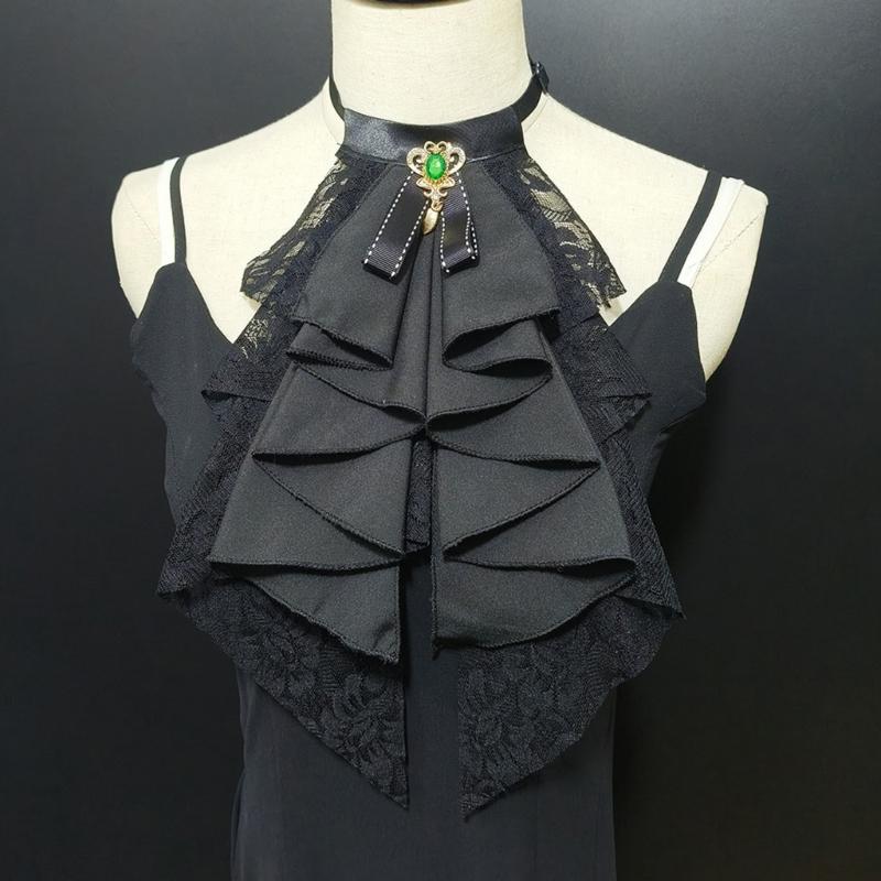 Royal Styles Detachable Collar Lace Ruff Collar NeckPiece Ruffle False Collar For Women Formal And Casual Occasion