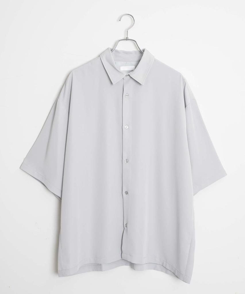WEGO Thick Big Short Sleeve Loose Plus Solid Everyday Classic Light Gray Men's Shirt, Top, Spring/Summer, Fit, Sizes, Color, Simple, Wear, Casual,