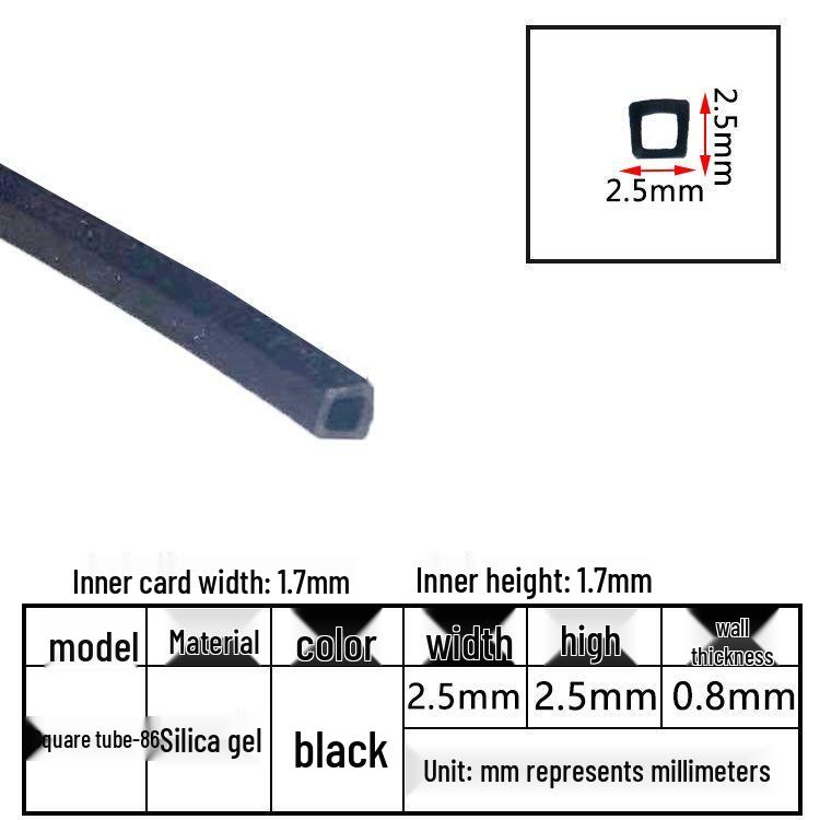High-Temperature Resistant Silicone Square Tubing: Durable, Customizable, Aging-Resistant Rubber Sheath and Hollow Sealing Strip.
