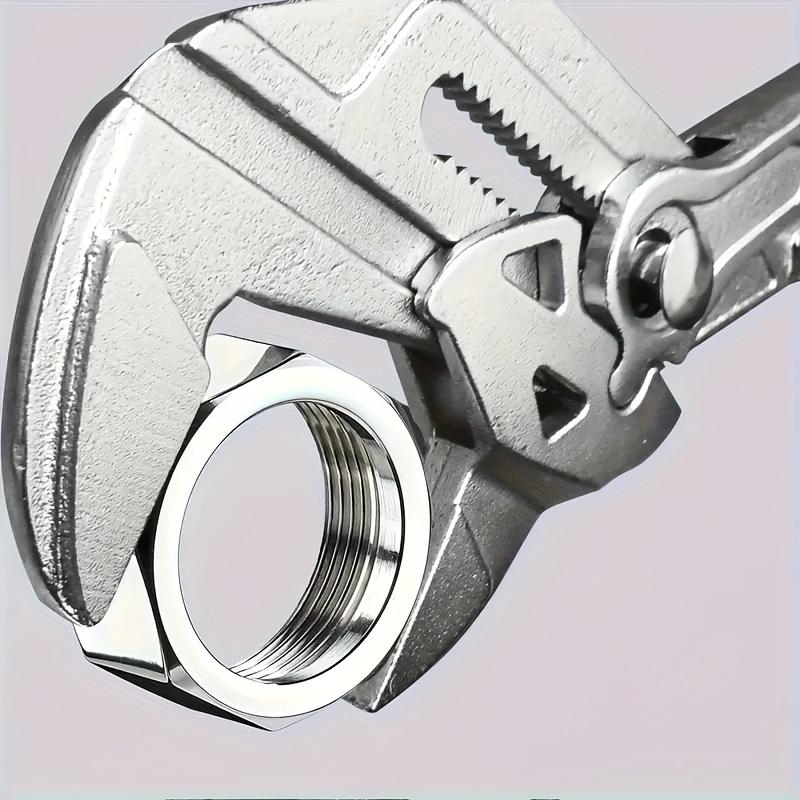 1pc Adjustable Wrench - Manual Operation, Comfort Grip, Straight-Tooth Design Suitable for Bolts, Pipes, and Accessories - Ideal for Home Repair