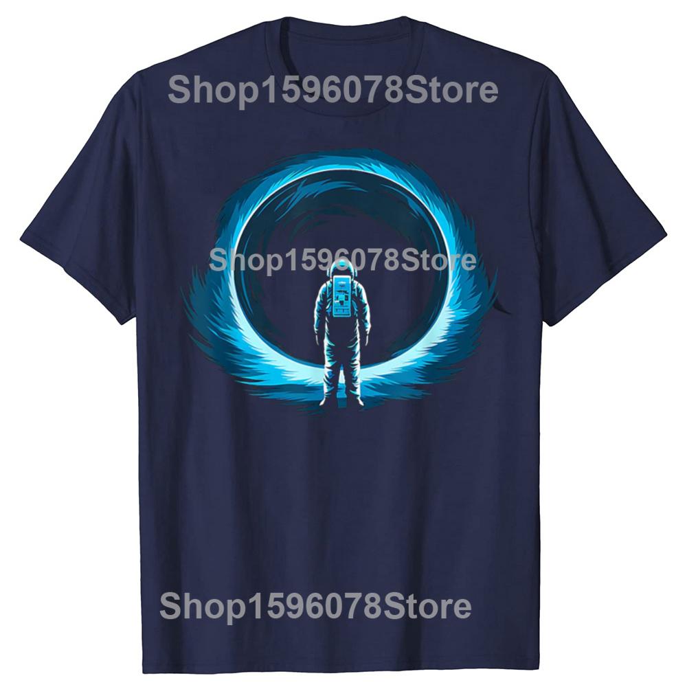 Funny Black Hole Physics Universe Graphic T Shirts Men Cotton Humor Streetwear Tee Shirt Short Sleeve Unisex Loose Clothing