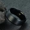 Heren Modieuze Roestvrijstalen Zwart Stalen Kleur Ring