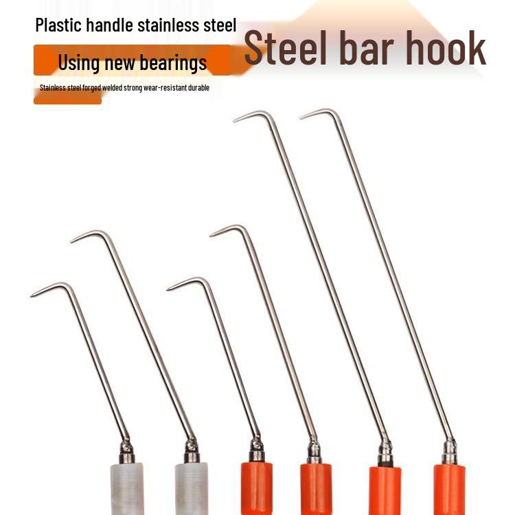 Stainless Steel Rebar Tying Hook with Plastic Handle for Wire Tying