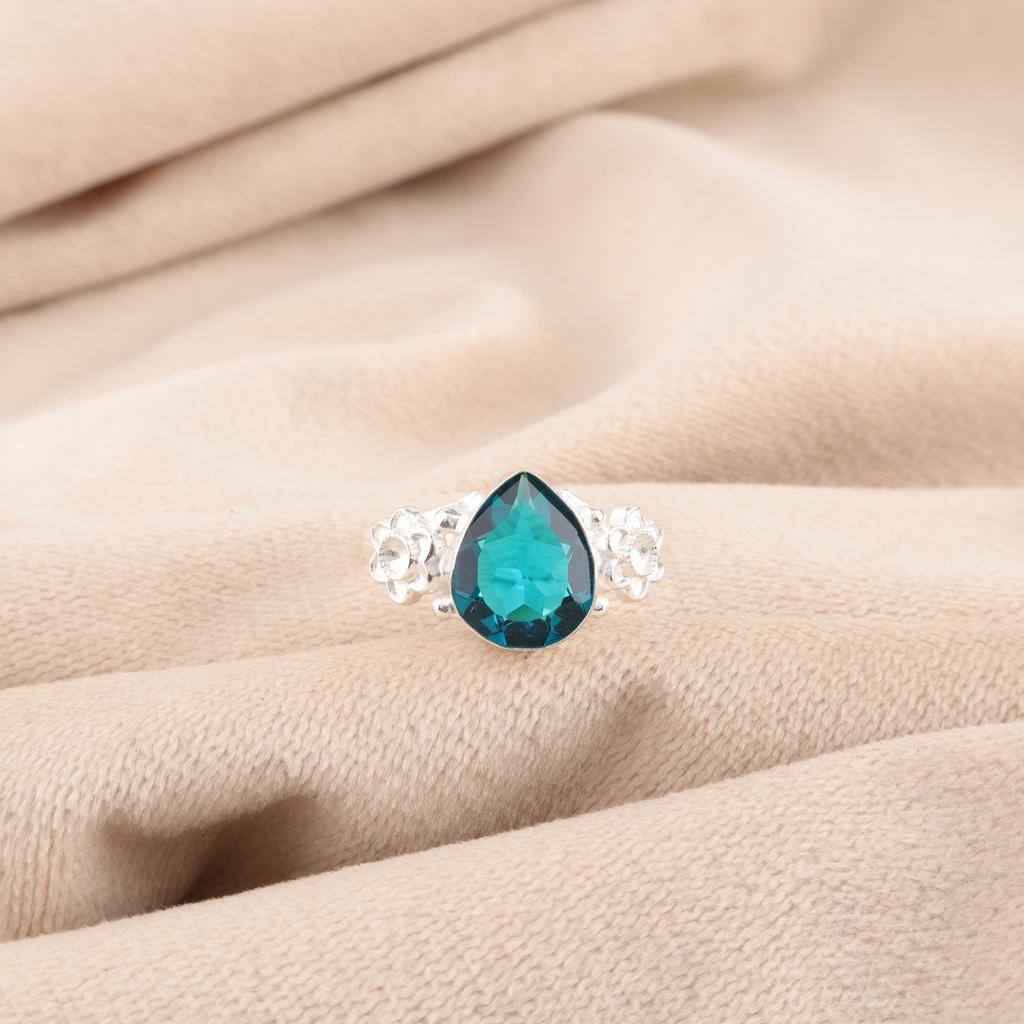 Apatite Handmade Silver Jewelry, 925 Sterling Silver Ring, Handmade Beautiful Gemstone Jewelry, Apatite Ring For Her