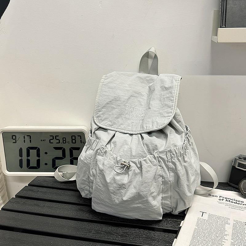 Zaino Tempo Libero Grande Capacità Nylon Leggero Viaggio Studente Versatile Nicchia Nuova Borsa Scuola Zaino Coulisse