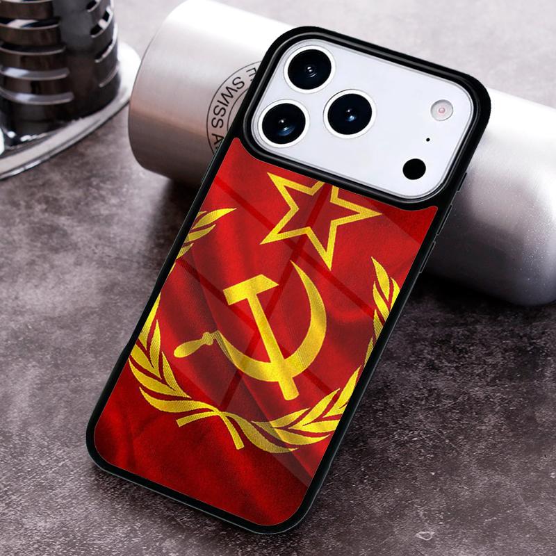 Vintage USSR CCCP soft Phone Case For iPhone 17,16e,15,14,13,12,11,Mini,Pro,MAX soft Silicone Cover