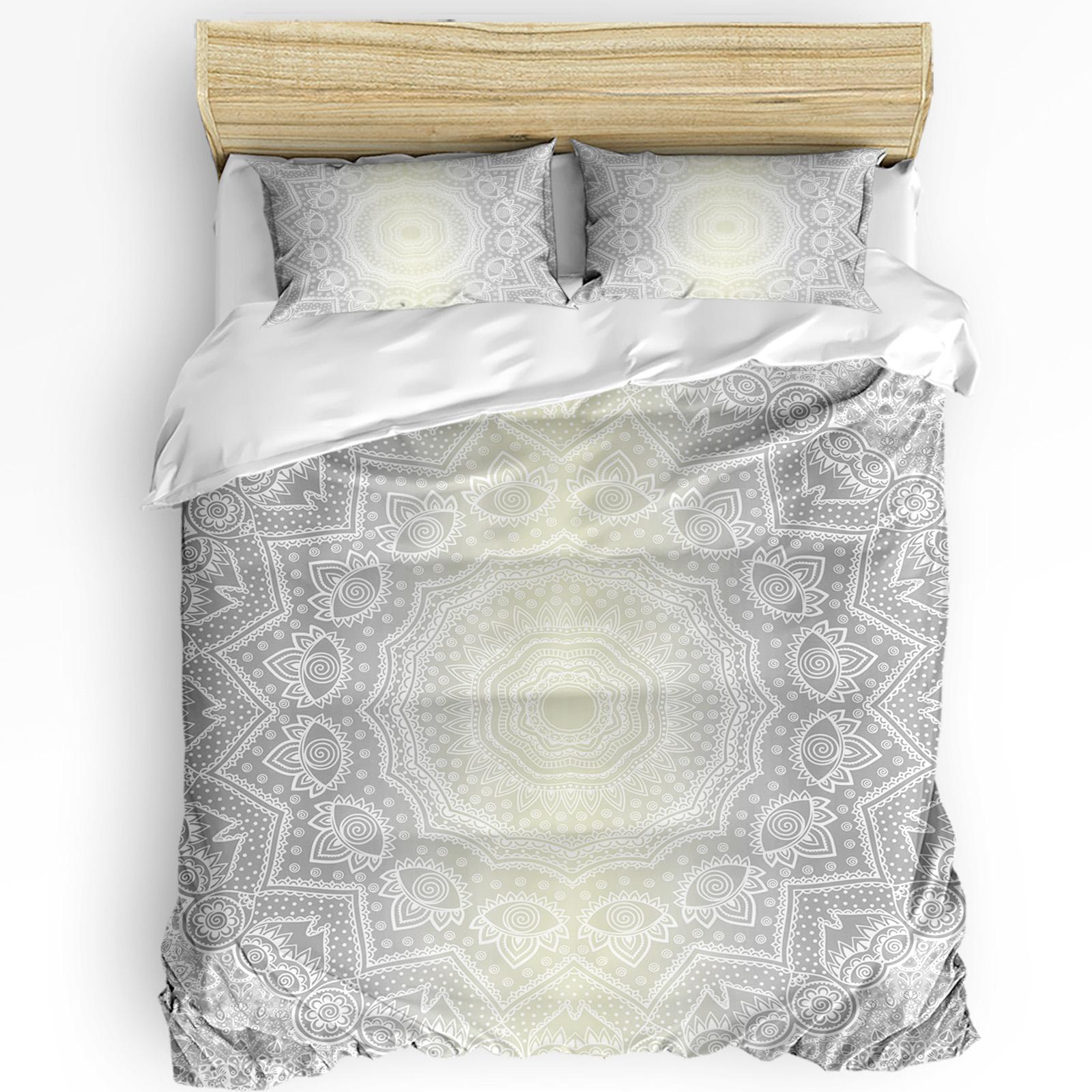 

Mandala Gradient Bohemian Flower Duvet Cover With Pillow Case Custom 3pcs Bedding Set Quilt Cover Double Bed Home Textile EU single(135x200cm)