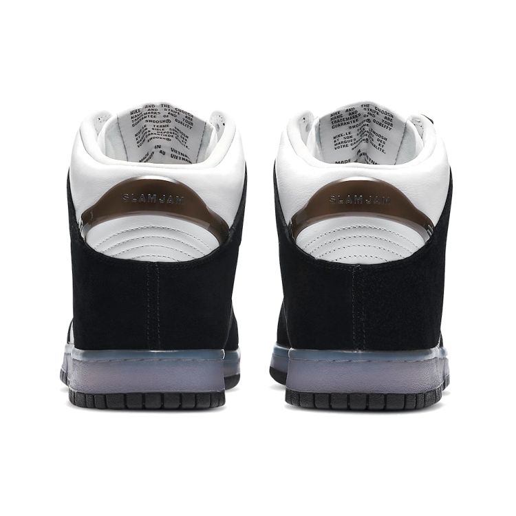 Slam Jam X Nike Dunk High Black Unisex Sneakers White Clear DA1639-101