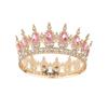Big Crown Bridal Wedding Tiara Colorful Round Tiara Birthday Cake Decorative Ornament Queen Atmosphere