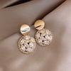 Trendy Moon Pearl Cherry Cat Rhestone Dangle Earrings For Women Elegant Party Jewelry Gift