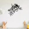 1pc Elegant Floral Metal Wall Sculpture, Rustproof Iron Romantic Flower Statue Mural, Wedding Valentine Gift for Bedroom Garden Fence Home Decor