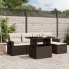 Vidaxl 6-Cz. Garden Lounge Set, With Cushions, Brown