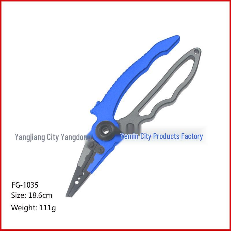 New Self-Locking Aluminum Alloy Fishing Pliers: Hook Remover & Fish Controller Scissors