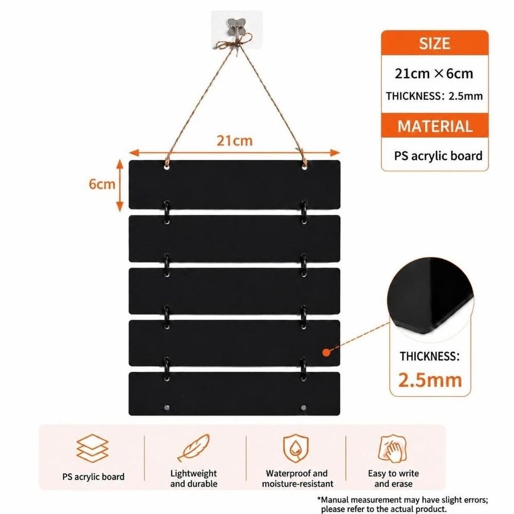 With Jute Rope Hanging Chalkboard Sign Erasable Hanging Blackboard  Cafe Restaurant Home Decor