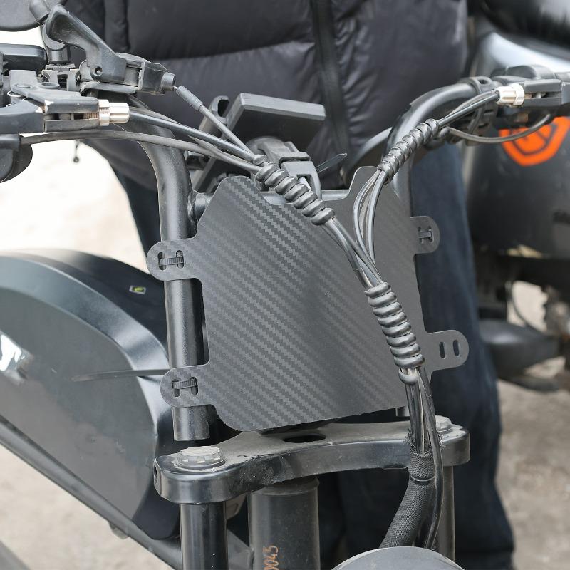 Carbon Electric Bike Number Plate ABS License Plate Set Easy To Install Motorcycle Front License Plates Registration Plate
