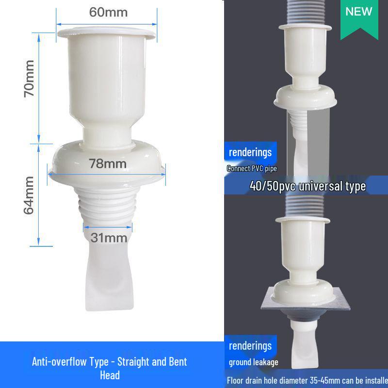 Connettore di Scarico a Tre Vie per Lavatrice con Anti-Riflusso