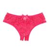 Women Sexy Floral Lace Open Crotch Panties Plus Size Elastic High Quality Lingerie Crotchless Transparent Briefs Thong