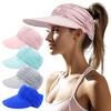 Women'S Sun Hat Women'S Uv Protection Ice-Feeling Material Large Brim Outdoor Sports Empty Top Hat