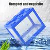 Mini Betta Fish Tank Stackable Building Block Tiny Aquarium Fish Bowl Clear Visible Rectangular Small