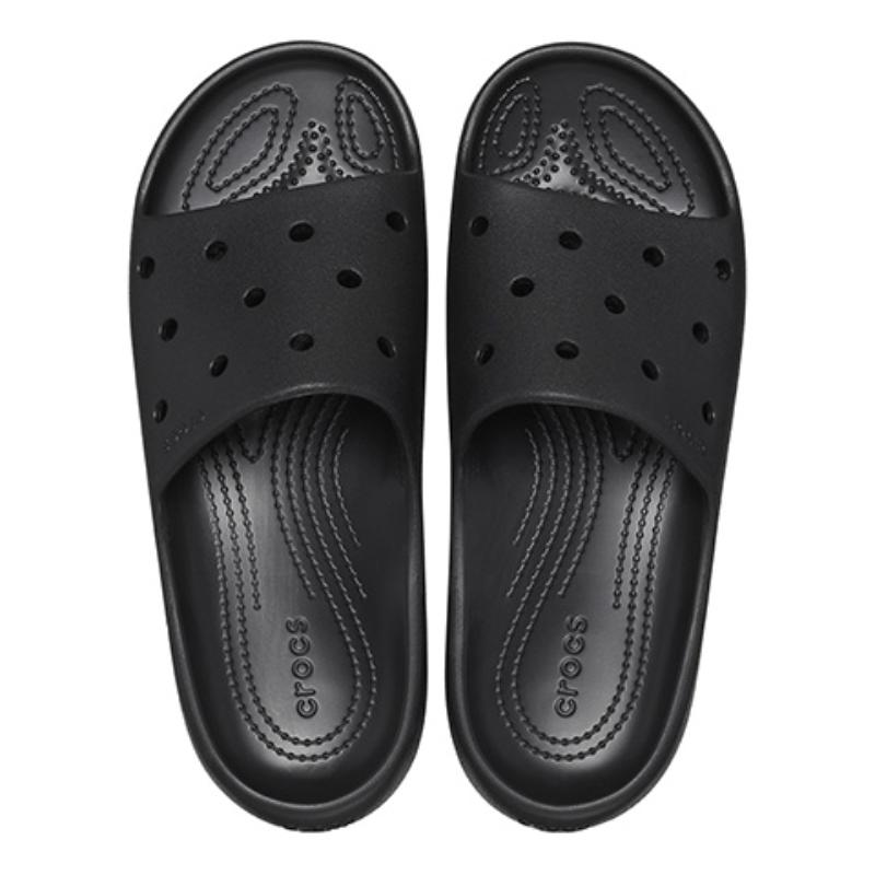 Crocs EVA Monochrome Round Toe Slippers Unisex Black