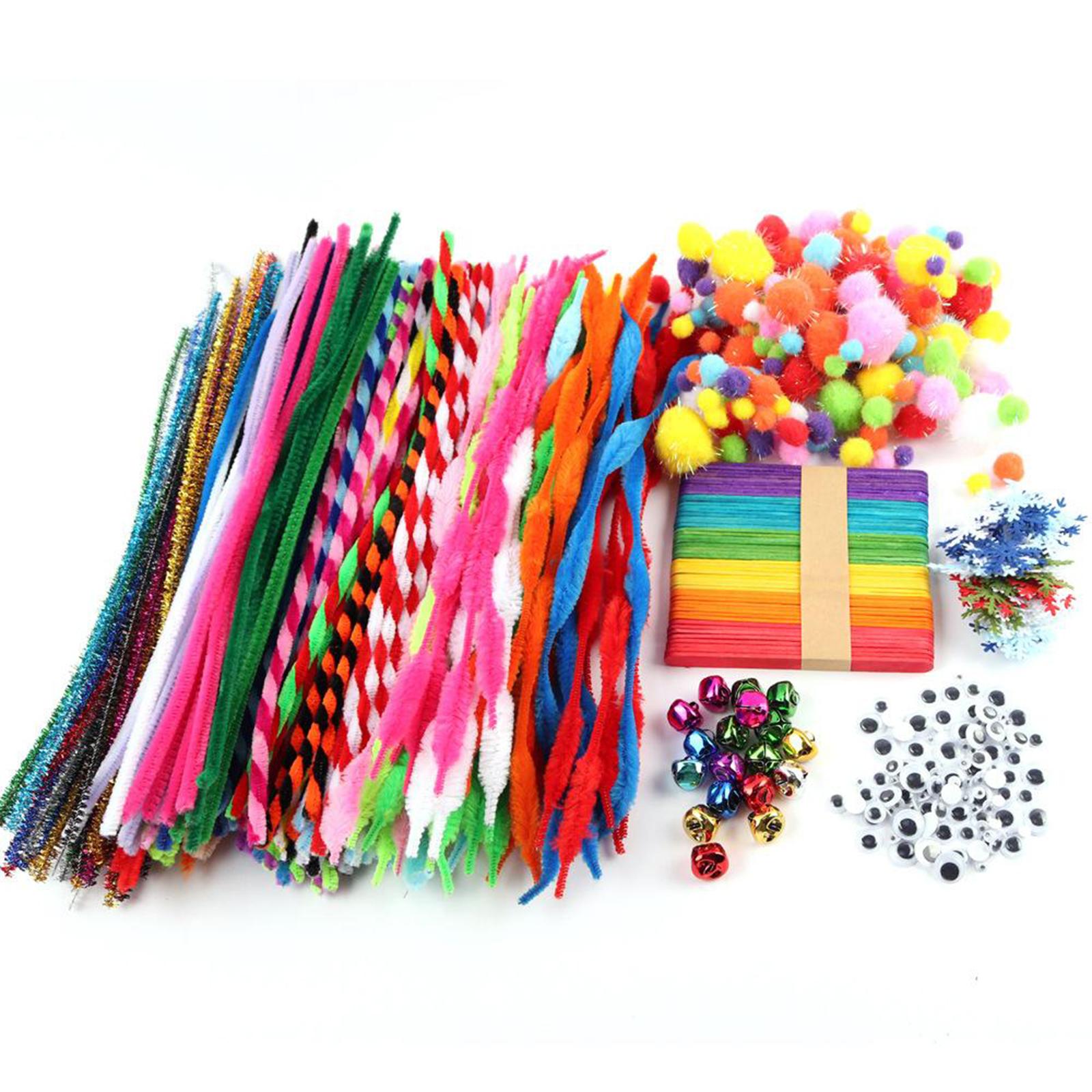 Kit Créatif WuikerDuo – Boîte De 100+ Pièces : Pompons, Cure-pipes, Feutre, Yeux Mobiles, Colle, Ciseaux