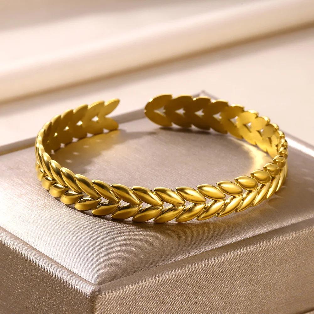 Titanium Steel Adjustable Bangle: Women's Durable, Fade-Resistant Open Cuff Bracelet