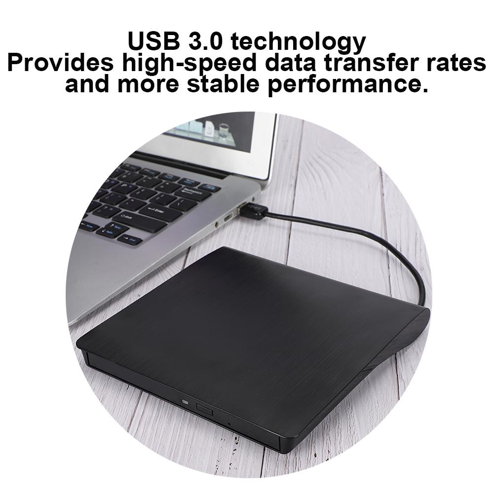 Portable USB3.0 4K Bluray External Optical Drive Recorder CD Writer for Windows 2000XPMAC OSBlack