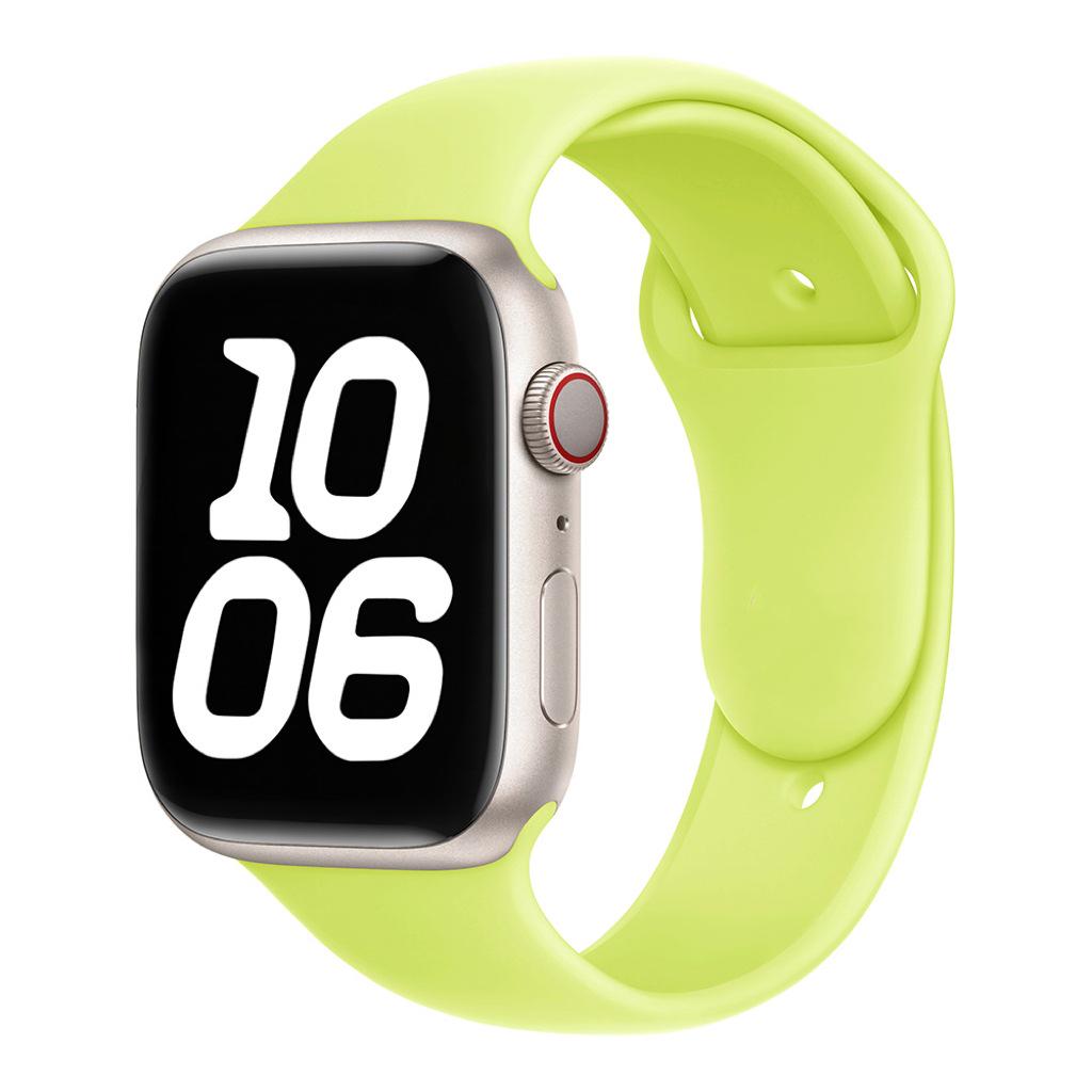 Apple Classic Solid Silicone Strap for iWatch 9/Ultra – Durable Solid Color Band