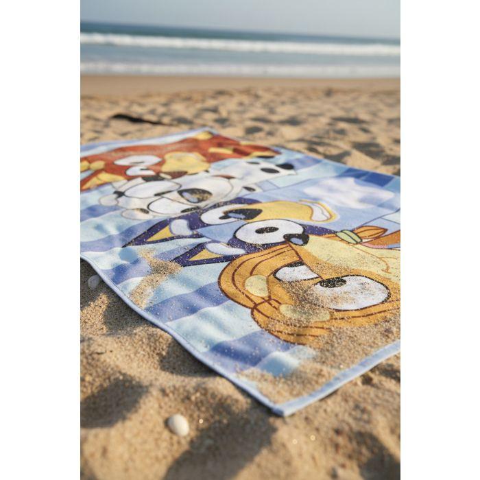 Kinderbadhanddoek - DISNEY - 70 x 140 cm - polyester - veelkleurig (dominante blauwe) - snel drogen