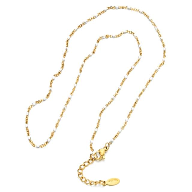 

Браслеты из нержавеющей стали в стиле бохо для женщин, симпатичный эмалированный браслет, ювелирные изделия, браслет-цепочка золотого цвета