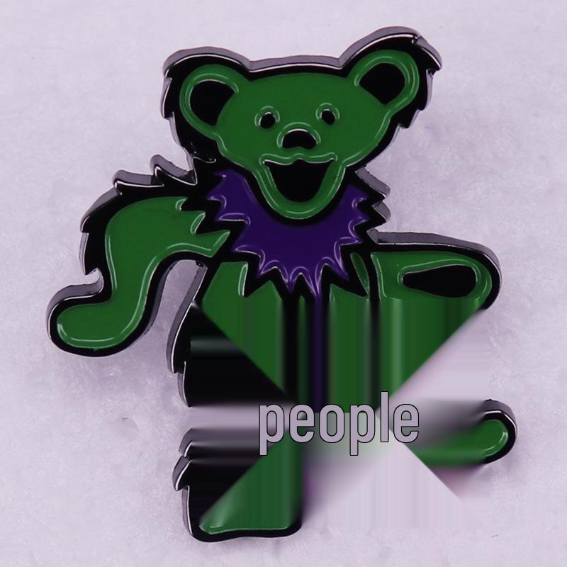 Grateful Dead Green Bear Brooch Badge