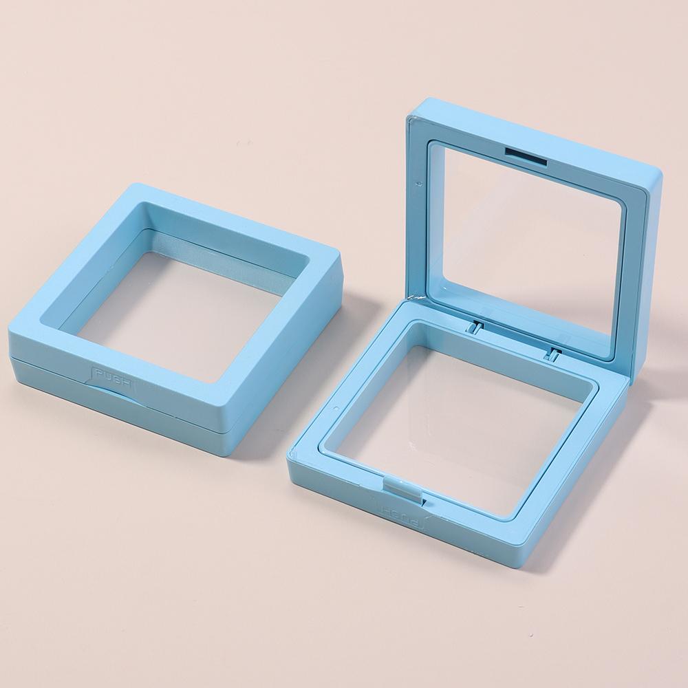 1Pc PE Film Transparent Visible Jewelry Storage Box Ring Earring Box Bracelet Necklace Display Box Jewelry Dustproof Storage Box