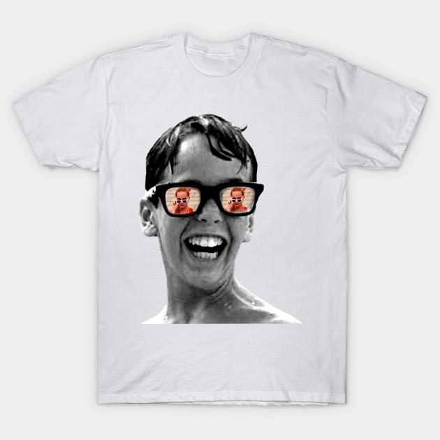 

Men Black Print T-shirt Squints No-Cut Transfer Paper Print Cotton Tshirt 2XL белый