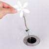 Pipe Unclogger Disposable Flower Decor Drain Strainer with Chain Anti Clog Hair Catcher Sink Tub Shower Kitchen Drain Cleaner