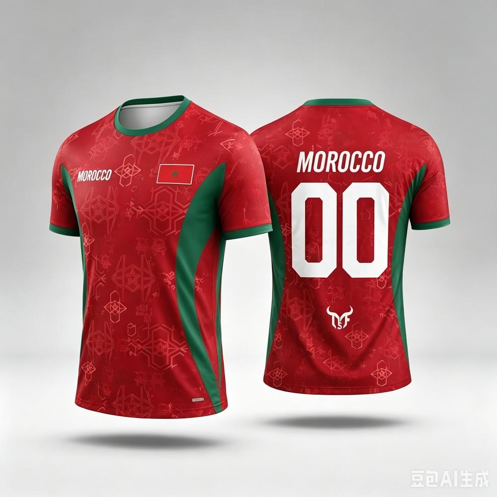 Summer Men Morocco Soccer Football Jersey T-shirt Tops Casual Women's Short Sleeve Breathable Fashion Tee Shirt Y2k Men's Top
