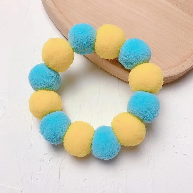 Bunter Plüschball Haustierhalsband Verstellbarer Weicher Pompon Halsring für Kleine Hunde Katzen Welpen Kätzchen Zubehör