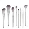 8-Piece Animal Hair Makeup Brush Set for Beginners - Complete Eye Shadow Tools